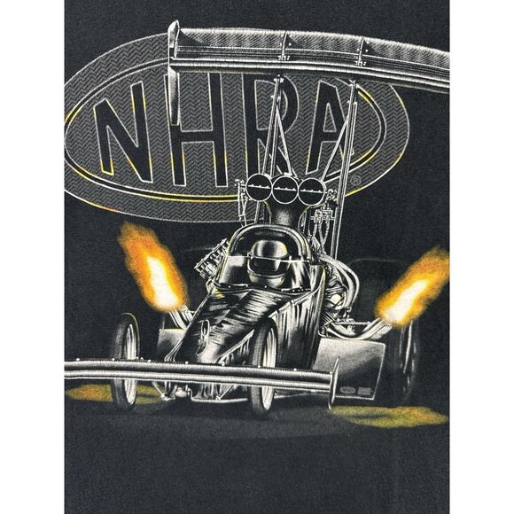 Vintage Y2K NHRA Car Drag Racing Black Shirt Youth Kid Racing Promo - Picture 3 of 5